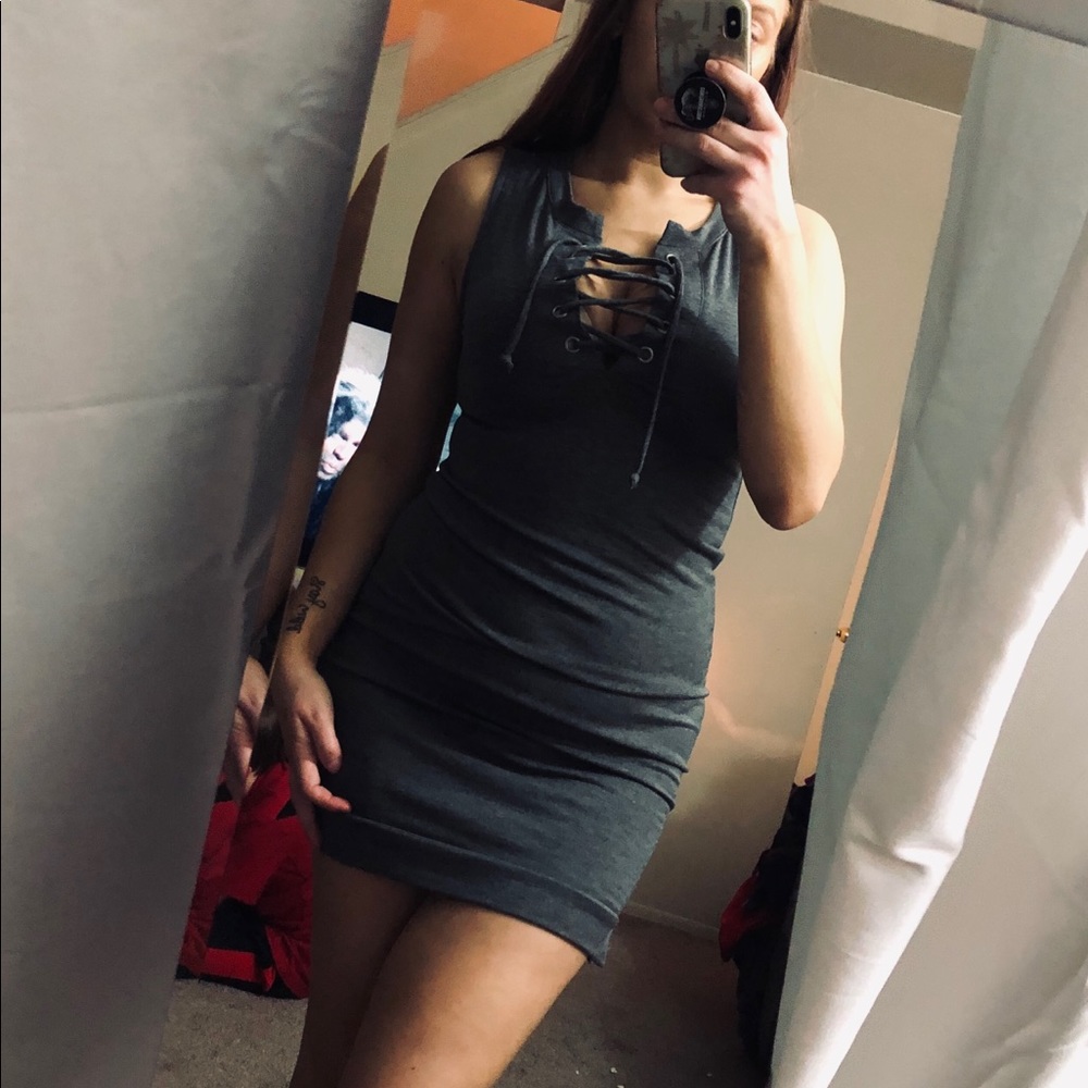 Lace up dress
